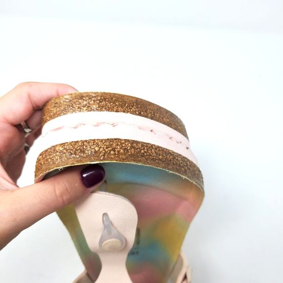 Birkenstock Gizeh Vegan Light Rose BirkiBuc Thong Sandals Size 39 US 8-8.5 - Picture 10 of 11